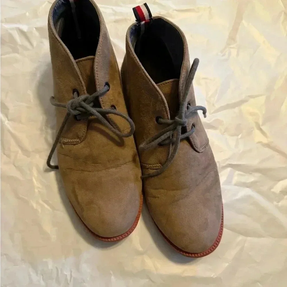 Tommy Hilfiger Boots Youth 5 boys  Anthony Oliver Two Eye Chukka Brown Fabric